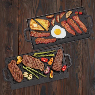 THE ROCK™ by Starfrit® Traditional Cast Iron Reversible Grill/Griddle