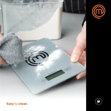 MasterChef® 11-Lb. Tempered Glass Digital Kitchen Scale (Silver)