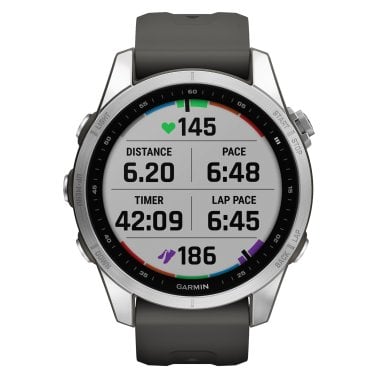 Garmin® fēnix® 7S Multisport GPS Smartwatch (Silver/Graphite)