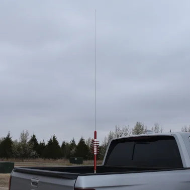 Tram® WC-6 2,000-Watt WILDCAT Trucker CB Antenna with 6-In. Anodized Aluminum Shaft with Extremely Low SWR and Long-Distance Transmit/Receive (Red)