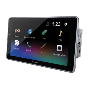 Pioneer® DMH-T450EX 9-In. Car Stereo Head Unit, Double-DIN with Floating WSVGA Touch Screen