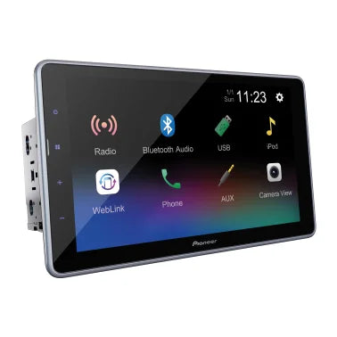 Pioneer® DMH-T450EX 9-In. Car Stereo Head Unit, Double-DIN with Floating WSVGA Touch Screen