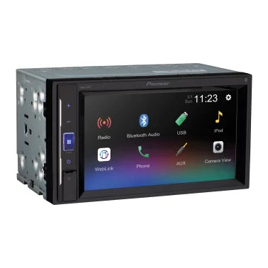 Pioneer® DMH-241EX 6.2-In. Car In-Dash Unit, Double-DIN Digital Media Receiver with Touch Screen and Bluetooth®