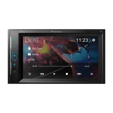 Pioneer® DMH-241EX 6.2-In. Car In-Dash Unit, Double-DIN Digital Media Receiver with Touch Screen and Bluetooth®