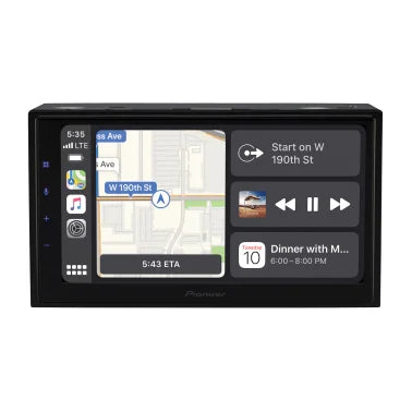 Pioneer® 6.8-In. Car In-Dash Unit, Double-DIN Digital Media Receiver with Touch Screen, Apple CarPlay®/Android Auto™, and Alexa® Built-in