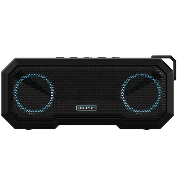 Dolphin® Audio DR-40 Diver Mini 20-Watt-Continuous-Power Bluetooth® Waterproof Portable Speaker with Lights and Speakerphone