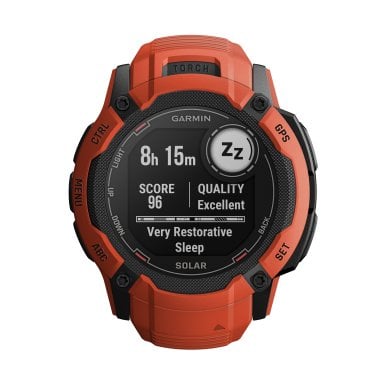 Garmin® Instinct® 2X Solar Smart Watch (Flame Red)