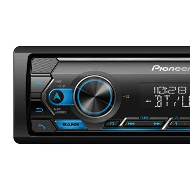 Pioneer® MVH-S322BT Car Stereo Head Unit, Single-DIN, Shallow-Chassis, LCD with Smart Sync Compatibility