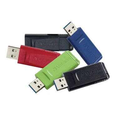 Verbatim® 32-GB Store ‘n’ Go® USB-A Flash Drives, 5 Count, Assorted Colors