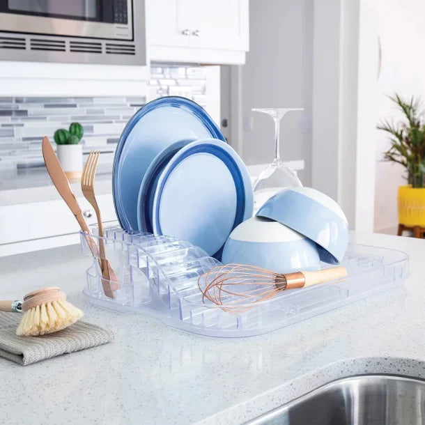 Better Houseware Dish Rack Set, Clear