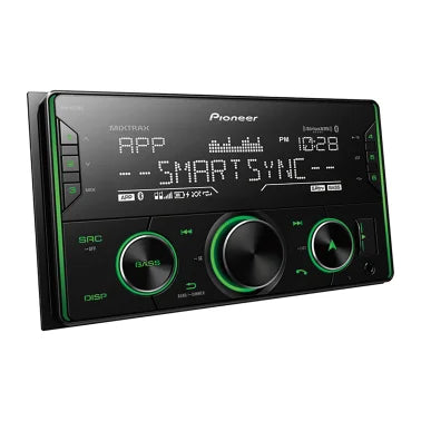 Pioneer® Car Stereo Head Unit, Double-DIN Digital Receiver, LCD with Smart Sync Compatibility, Bluetooth®, and Sirius-XM® Ready