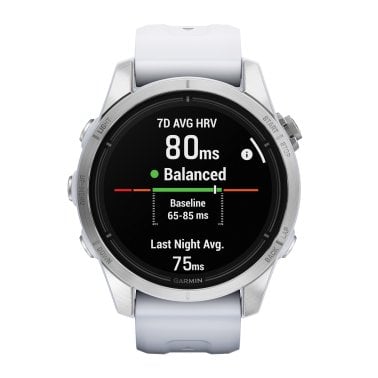 Garmin® epix™ Pro (Gen 2) Standard Edition Smartwatch with 42-mm Case, Silver Bezel with Whitestone Band