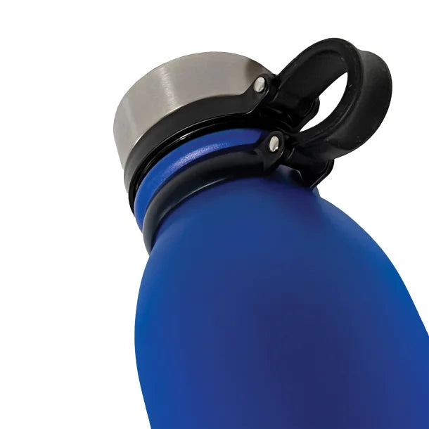 Outdoors Professional 20-Oz. Stainless Steel Double-Walled Vacuum-Insulated Travel Bottle with Leakproof Screw Cap (Blue)