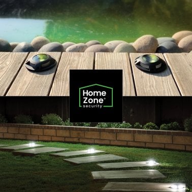 Home Zone Security® Solar-Powered Waterproof Integrated LED Deck Lights, 20 Lumens, 4 Pack