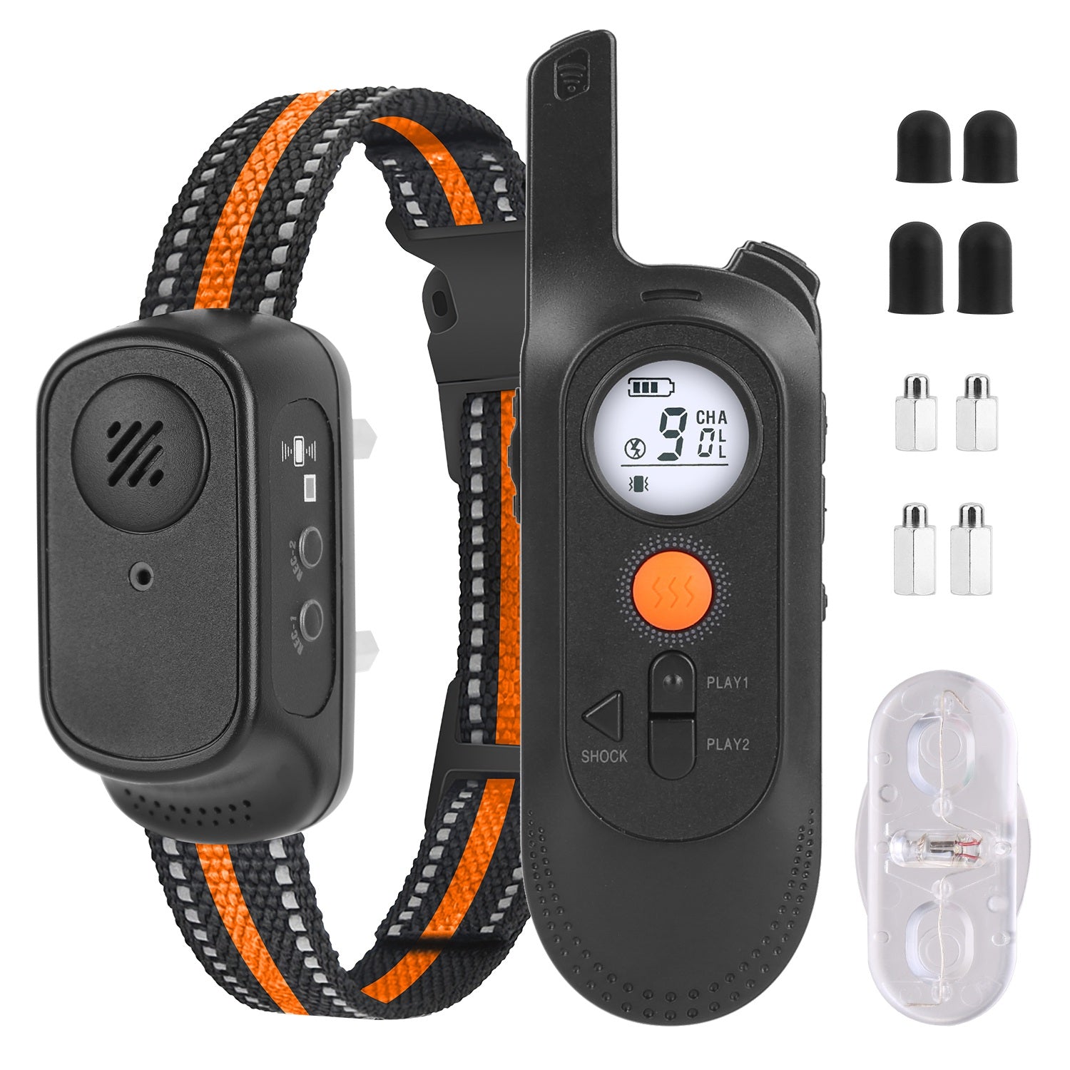 984FT Dog Training Collar IP65 Waterproof Pet Beep Vibration Electric Shock Collar 3 Channels Rechargeable Transmitter Receiver Trainer with Recording 