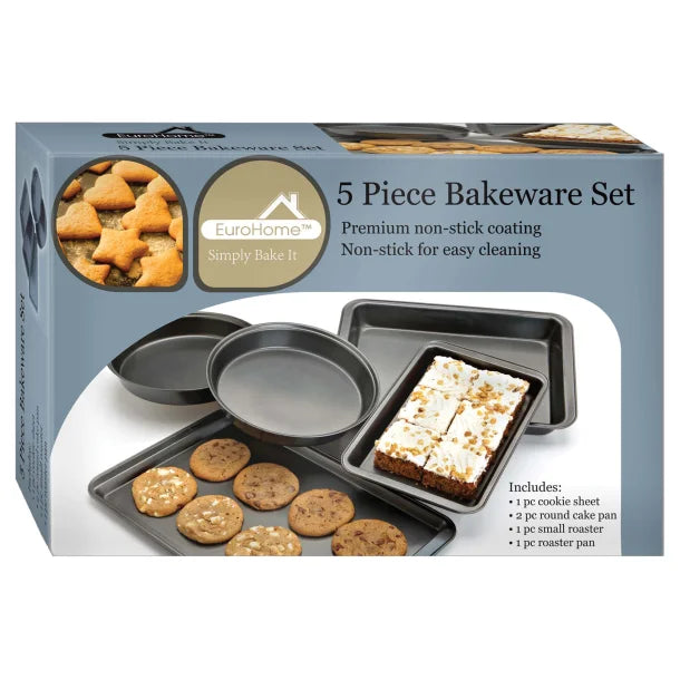 EuroHome 5-Piece Non-Stick Bakeware Set