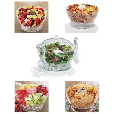 FridgeMate 6-Piece Acrylic Chilled Serving Bowl Set