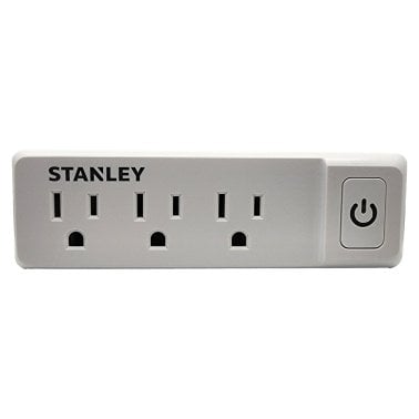 STANLEY® PlugMax ECO Grounded Wall Tap, 3 Outlets with On/Off Switch, White, 30316