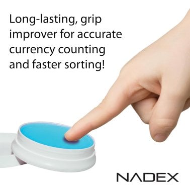 Nadex Coins™ Non-Slip Cash-Counting Fingertip Moistener Pads, Blue (3 Pack)