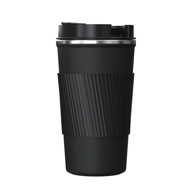 Outdoors Professional Stainless Steel Double-Walled Vacuum-Insulated Coffee Cup with Spillproof Lid (17.2 Oz.; Black)