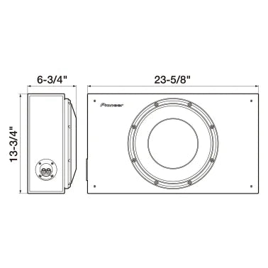 Pioneer® A-Series TS-A3000LB Shallow-Mount Pre-Loaded Enclosure with 12-In. 1,500-Watt-Max Subwoofer