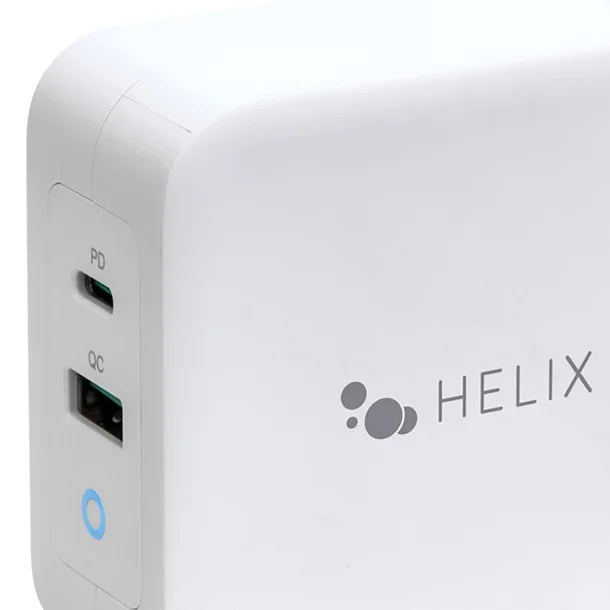 HELIX Pro Series 100-Watt PD GaN USB-C® Charger with 6-Ft. Braided USB-C® to USB-C® Cable