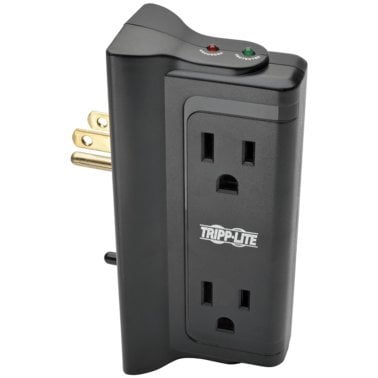 Tripp Lite® by Eaton® Protect It!® 720-Joules Direct Plug-in Surge Protector, 4 Side-Mounted Outlets, TLP4BK