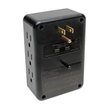 Tripp Lite® by Eaton® Protect It!® 1,050-Joules Side-Load Surge-Protector Wall Tap with 2 USB Ports, 6 Outlets, TLP6SLUSBB