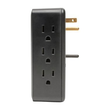 Tripp Lite® by Eaton® Protect It!® 1,050-Joules Side-Load Surge-Protector Wall Tap with 2 USB Ports, 6 Outlets, TLP6SLUSBB