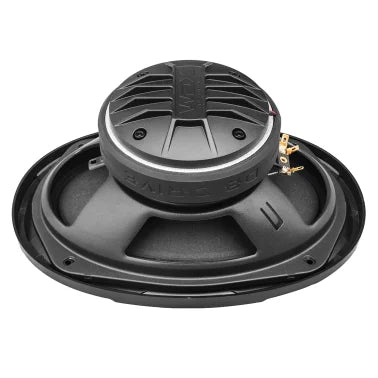 DB Drive™ WDX® MOTO Series WDX69MOTO-CD 6-In. x 9-In. 650-Watt-Max-Power 2-Way Full-Range Speakers with Backloaded Compression Driver, Black, 2 Count