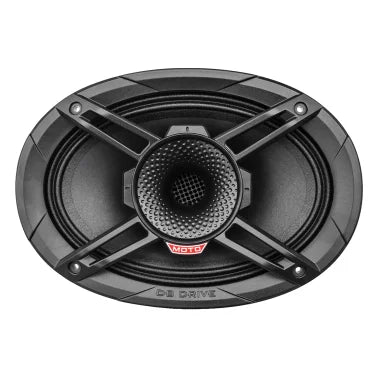 DB Drive™ WDX® MOTO Series WDX69MOTO-CD 6-In. x 9-In. 650-Watt-Max-Power 2-Way Full-Range Speakers with Backloaded Compression Driver, Black, 2 Count