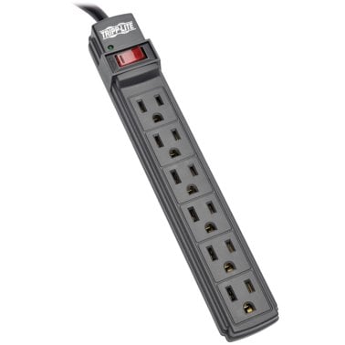 Tripp Lite® by Eaton® Power It!® Power Strip, 6 Outlets, 6-Ft. Cord, Black, PS66B