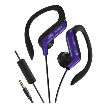 JVC® Sport In-Ear Ear Clip Sport Headphones with Microphone and Remote, HA-EBR80 (Blue)