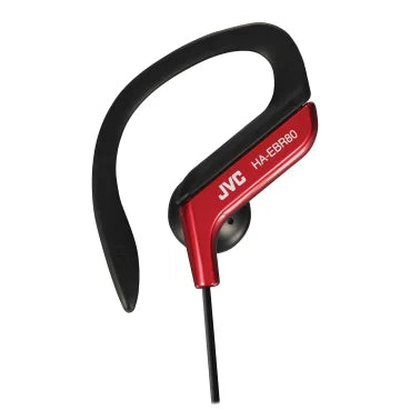 JVC® Sport In-Ear Ear Clip Sport Headphones with Microphone and Remote, HA-EBR80 (Red)