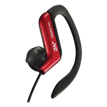 JVC® Sport In-Ear Ear Clip Sport Headphones with Microphone and Remote, HA-EBR80 (Red)