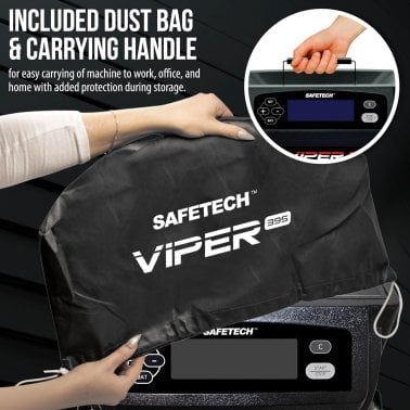 SafeTech Viper V395 Coin Counter, Sorter, and Wrapper, with 48 Preformed Wrappers and Dust Cover