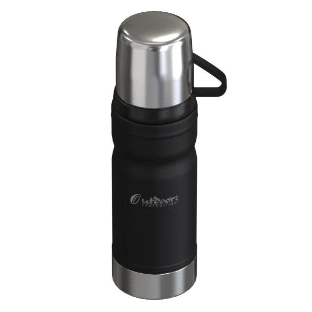 Outdoors Professional 25.3-Oz. (750 mL) Stainless Steel Termo Go Vacuum Bottle (Black)