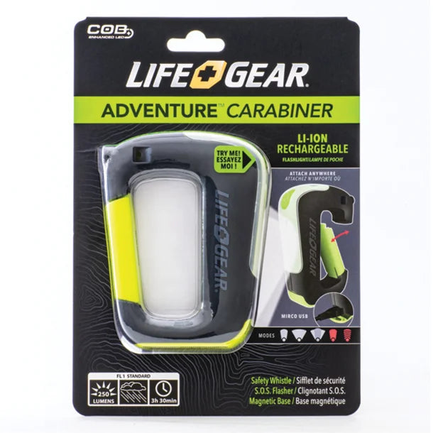 Life+Gear 250-Lumen USB-Rechargeable Clip-Light Flashlight