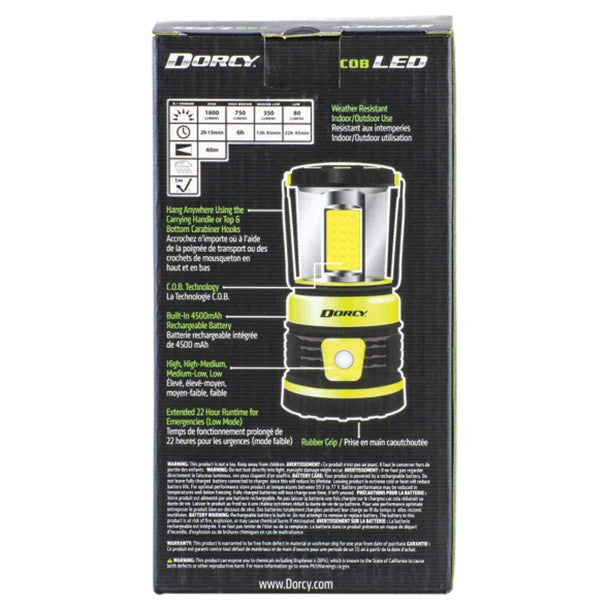 Dorcy® 1,800-Lumen Rechargeable Adventure Lantern