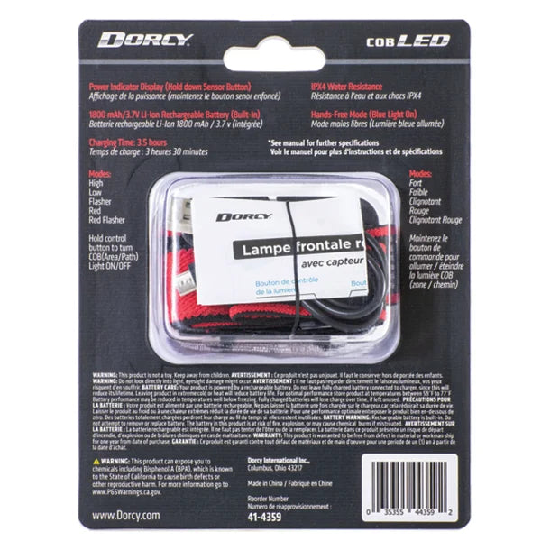 Dorcy® 330-Lumen USB Rechargeable Motion Sensor Headlamp