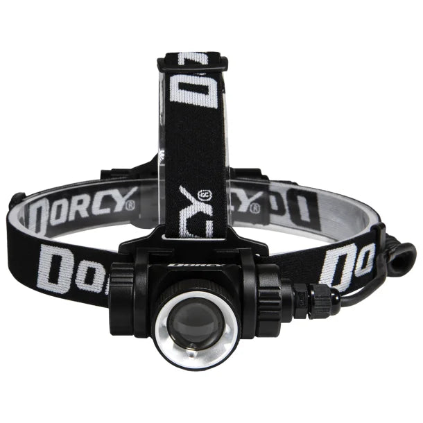 Dorcy® 1,000-Lumen Pro Water-Resistant Aluminum LED Rechargeable Headlamp