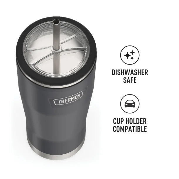 Thermos® Icon™ 24-Oz. Cold Stainless Steel Tumbler with Straw (Granite)