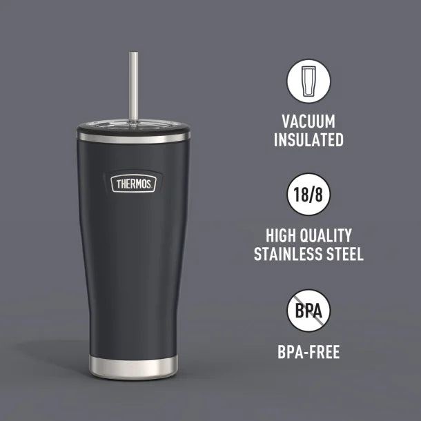 Thermos® Icon™ 24-Oz. Cold Stainless Steel Tumbler with Straw (Granite)