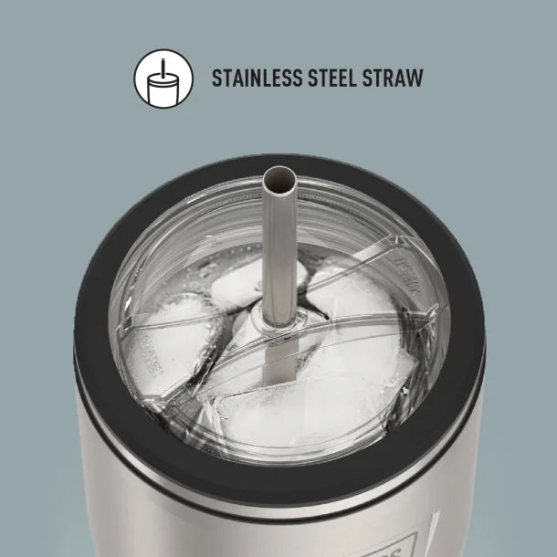 Thermos® Icon™ 24-Oz. Cold Stainless Steel Tumbler with Straw (Matte Stainless Steel)