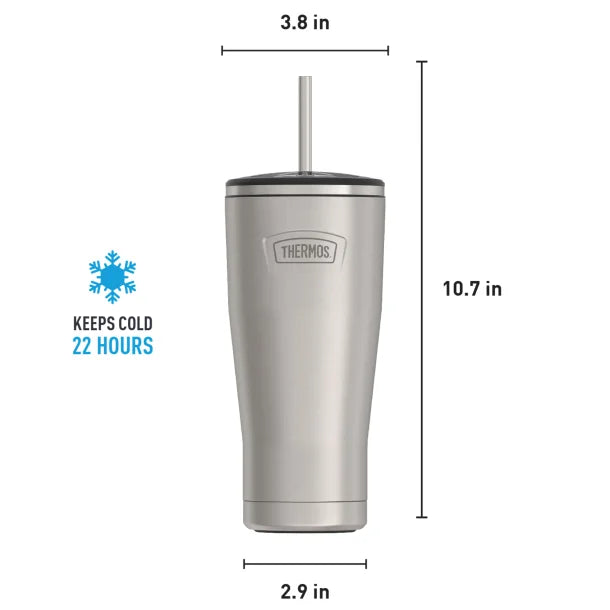 Thermos® Icon™ 24-Oz. Cold Stainless Steel Tumbler with Straw (Matte Stainless Steel)