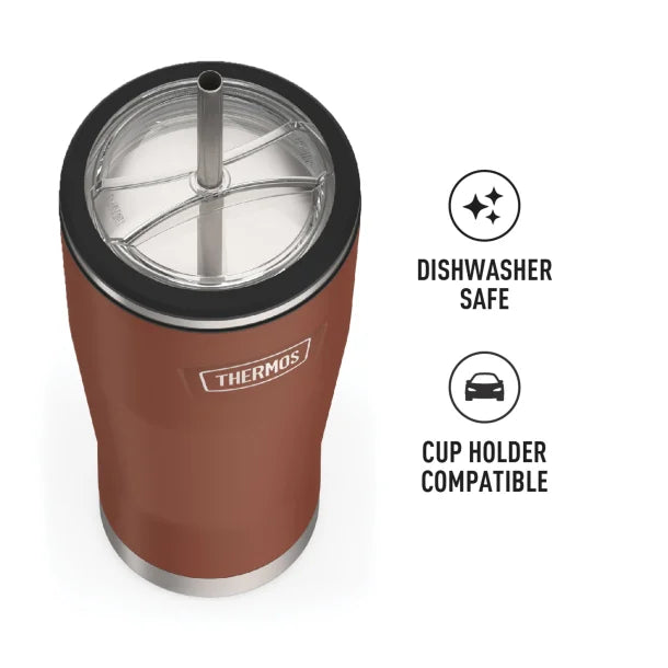 Thermos® Icon™ 24-Oz. Cold Stainless Steel Tumbler with Straw (Saddle)