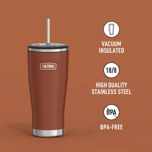 Thermos® Icon™ 24-Oz. Cold Stainless Steel Tumbler with Straw (Saddle)