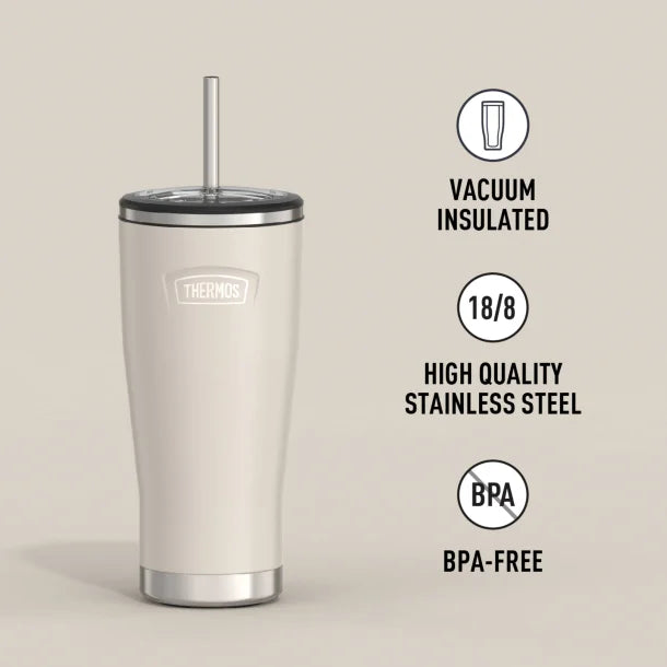 Thermos® Icon™ 24-Oz. Cold Stainless Steel Tumbler with Straw (Sandstone)