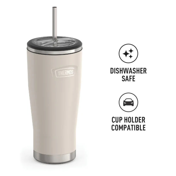 Thermos® Icon™ 24-Oz. Cold Stainless Steel Tumbler with Straw (Sandstone)