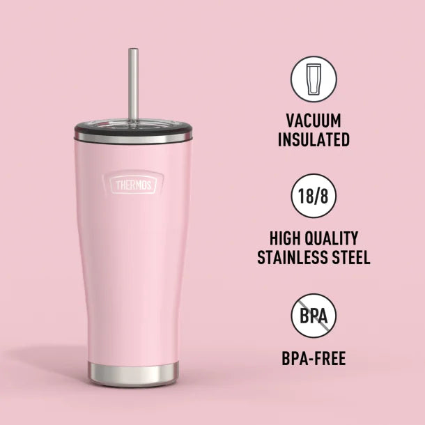 Thermos® Icon™ 24-Oz. Cold Stainless Steel Tumbler with Straw (Sunset Pink)